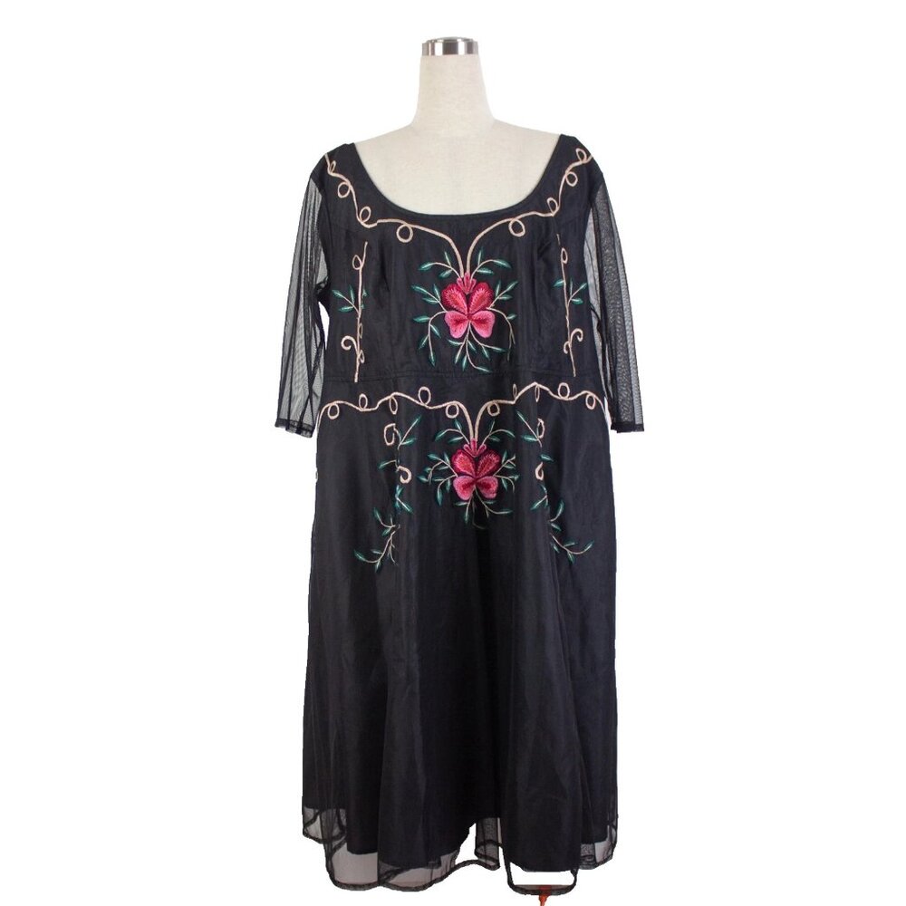 Eshakti Womens Tulle Midi Dress Sz 1X